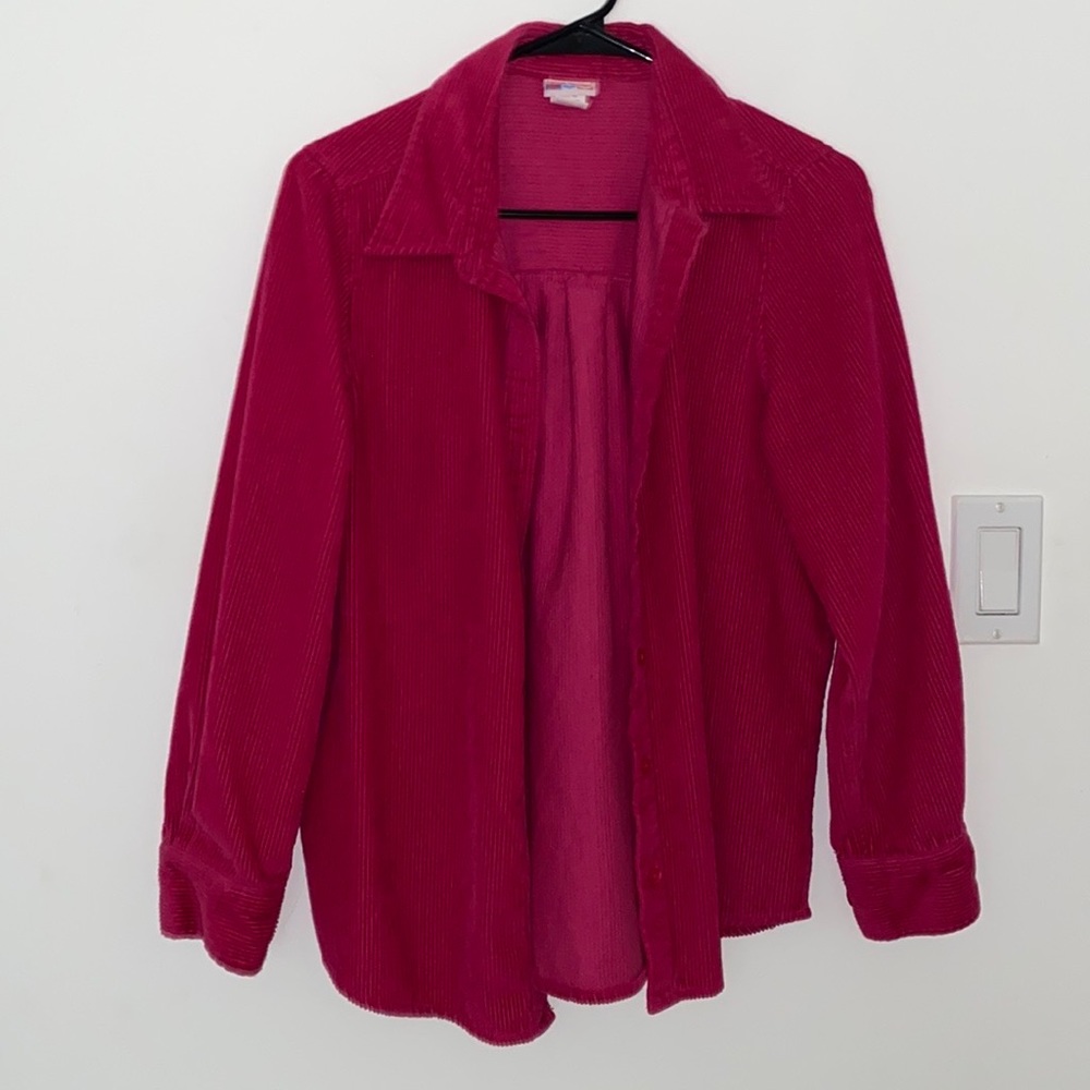 Vintage Magenta Corduroy Jacket Top